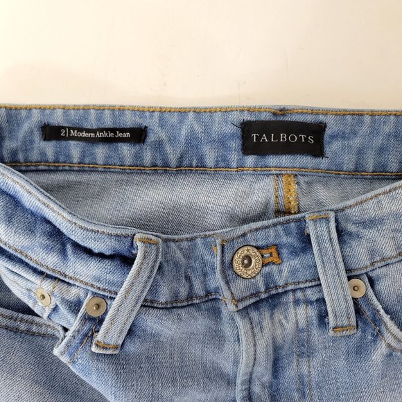 Talbots Modern Ankle Jeans with Striped Ribbon Trim - Picture 7 of 7